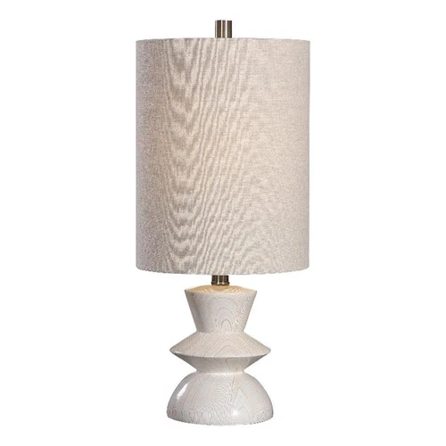 Uttermost Stevens Transitional Steel Metal Buffet Lamp in White - Picture 1 of 8