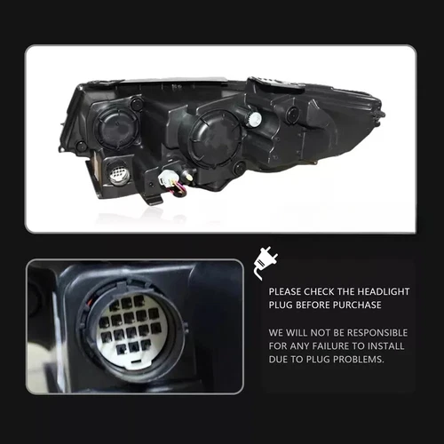 Par de luces delanteras LED negras para Land Rover Discovery Sport 2016-2018 - Imagen 5 de 6