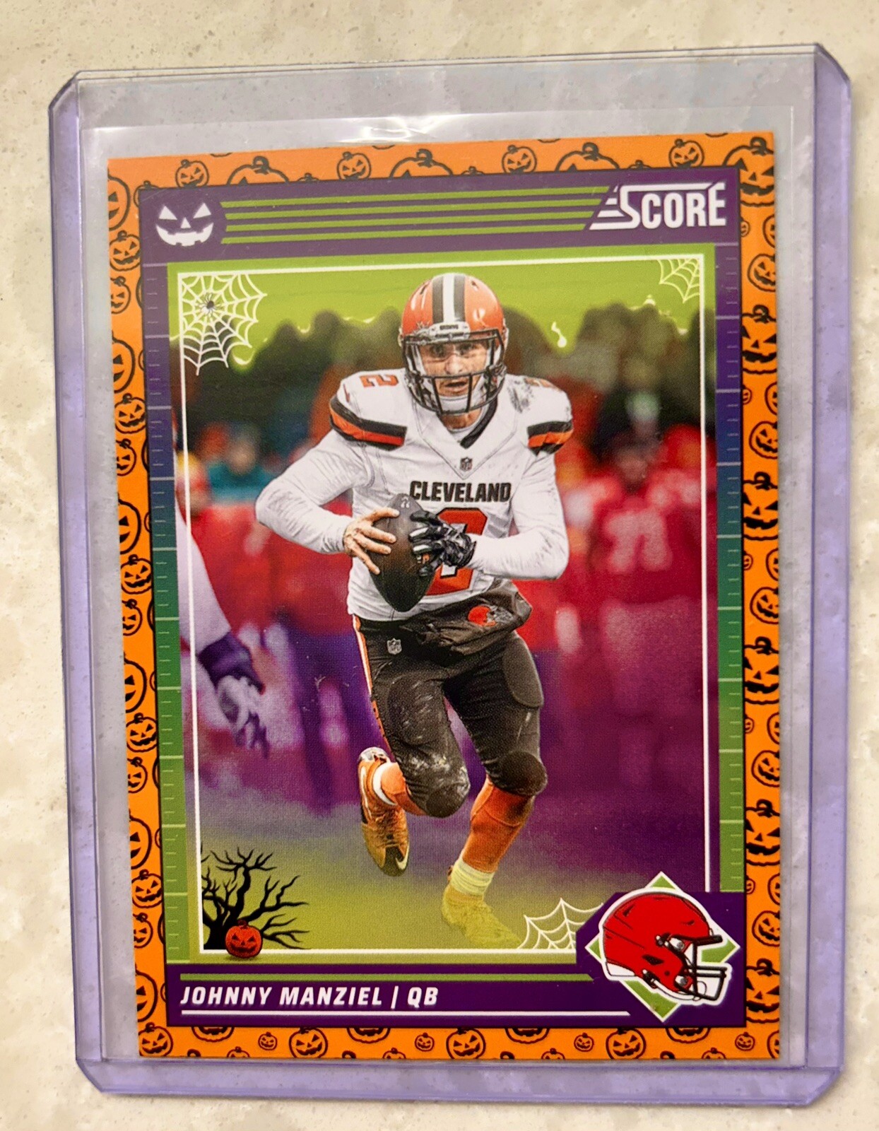 Johnny Manziel Orange Pumpkins 🎃 2024 Score A Treat Football #72 Browns