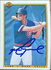 Mark Grace Autographed 1990 Bowman #29