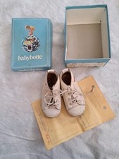 Baby Shoes Babybotte White leather Size 20V 10-0481 2977 Made In FRANCE 1980s