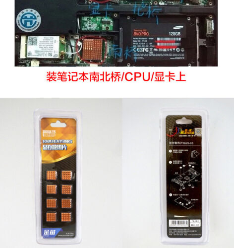 FREE Shipping 8Pcs/Pack Copper RHS-03 Ram Heatsink For DDR DDR2 DDR3 Heat Sink - Afbeelding 7 van 8