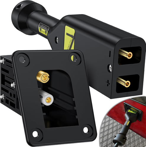 36V EZGO Powerwise Charger Receptacle and W/Handle Plug, Golf Cart Charging Port - Picture 2 of 8