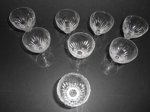 Set of 8 Rubato Pattern Cut Crystal 3 oz. Port Wine Stems by Royal Leerdam - Picture 2 of 14