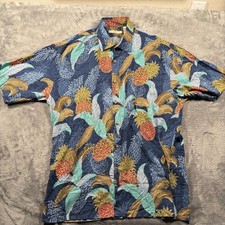 Vintage Campia Moda Hawaiian Rayon Shirt Men Large Multicolor Tropical Button Up