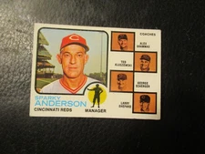 1973  TOPPS#296   SPARKY ANDERSON  REDS       EXMT