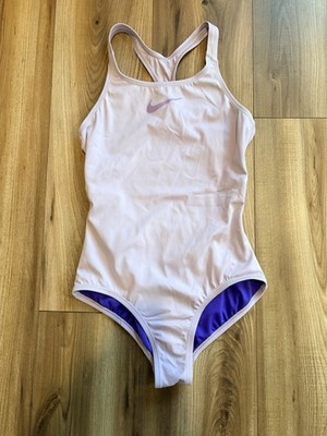 Nike  Kids Essential Lavender Racerback One-Piece Swim Suit Size Large 12-13 YRS