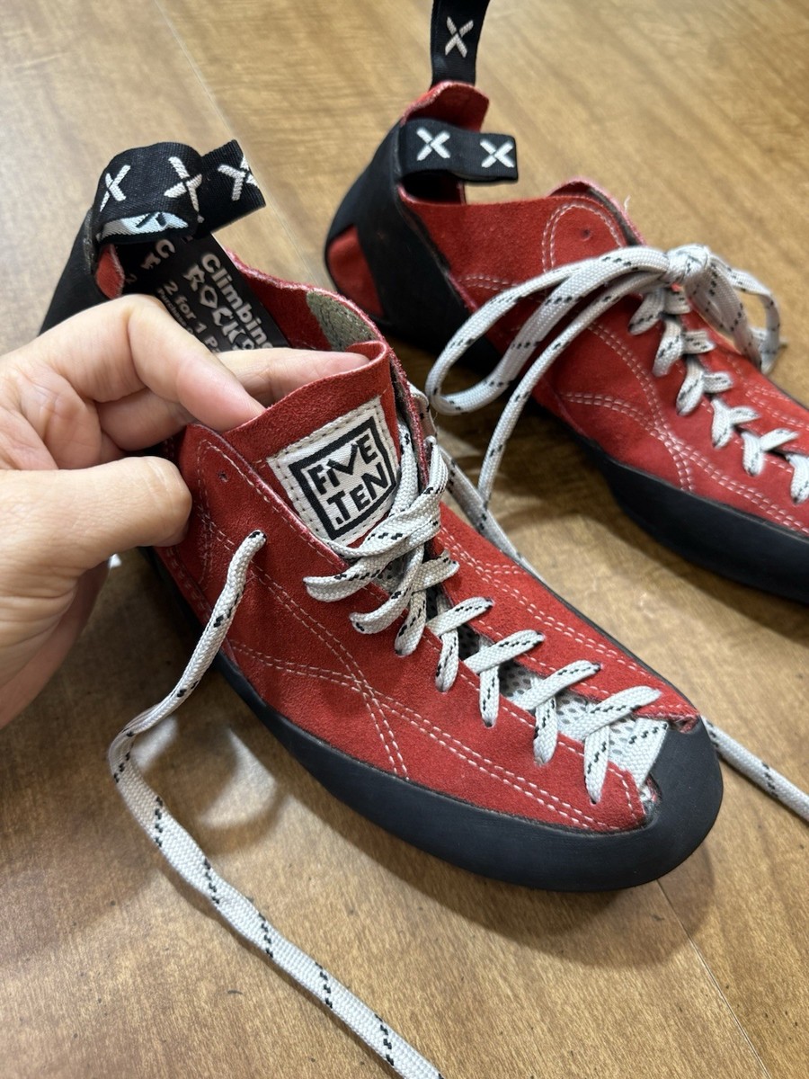 Five Ten Coyote Red Suede Climbing Shoes Stealth C4 Men Sz 
