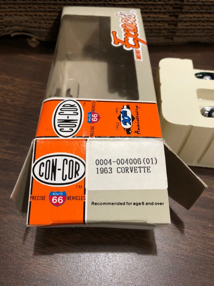 CON-COR  1992   ROUTE 66   HO SCALE   1963 CORVETTE    3 PACK   New - Image 2 of 2