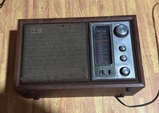 Sony Radio ICF-9650W AM/FM Tabletop Stereo Wood - Vintage - Works
