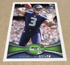 Topps 2012 Russell Wilson Seattle Seahawks Rookie Football Card #165. rookie card picture