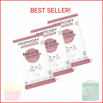 #ad Momcozy Natural Breast Pump Wipes for Pump Parts Cleaning On the go 30 Count P $22.01