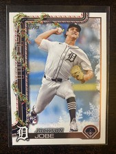 2025 Topps Holiday - Jackson Jobe #H160 Holiday Variation Back (RC)