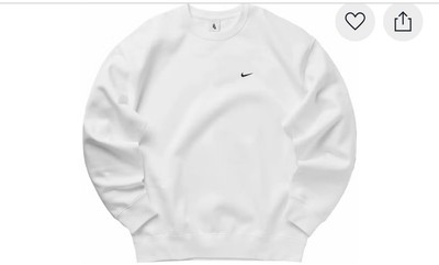 BNWT Nike men s solo swoosh crew neck sweatshirt , White, size Large
