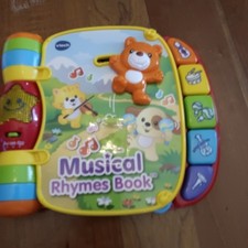 V-Tech Musical Rhymes Book Interactive Toy   Lights  Sounds   Works