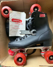 Vintage 70's Chicago Patriot Sz. 5 Roller Skates Original Box/Wrench/Paperwork