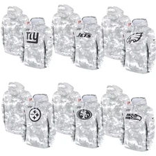 Youth's Arctic Camo 2024 Salute to Service Club Fleece Pullover Hoodie