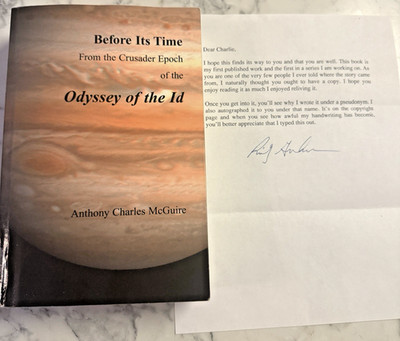 Before Its Time Odyssey of the Id Signed 2006 Anthony McGuire Sci-Fi Book I