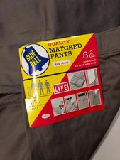 Vintage Blue Bell Sanforized Army Twill Pants Mens Size 46x32 Gray Work Pant