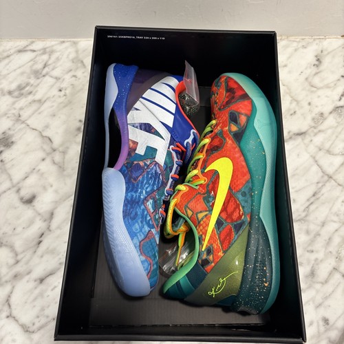 Size 8 - Nike Kobe 8 Premium What The Kobe Red Blue Green Rare - Picture 8 of 9