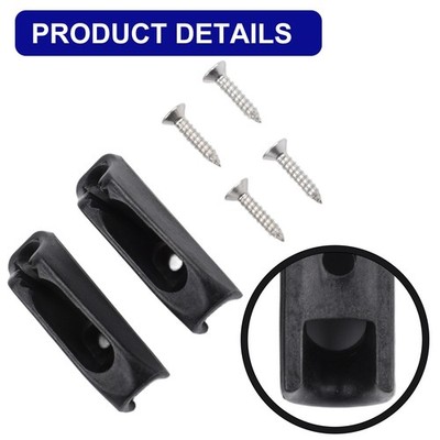 2Pcs Boat Black Nylon Self-lock Rope Clam Cleat Cord Lock/for Marine Accessories