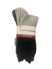 Lucky Brand Women's Super Soft Boot Socks 6Pk Size 5 to 10 Grays Recycled Yarns