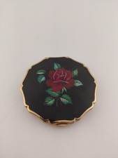Stratton of England Vintage Enamel Rose Mirro...