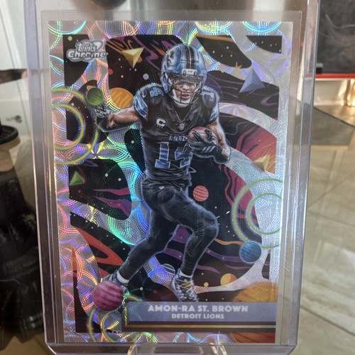 Topps 2025 Cosmic Chrome Amon-Ra St. Brown Detroit Lions Parallel #33
