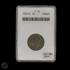1920 S Buffalo Nickel 5 Cent Piece- Obverse Lamination Mint Error -E224