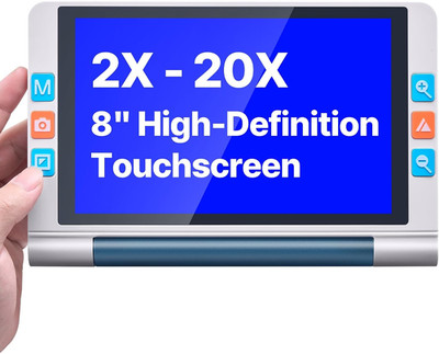 8-Inch Portable Digital Magnifier, 2X-20X with 13MP Lens & HDMI Output