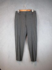 Sezane Pants Womens 42 Gray Wool Blend Tapered Leg Dress Work Trousers Career