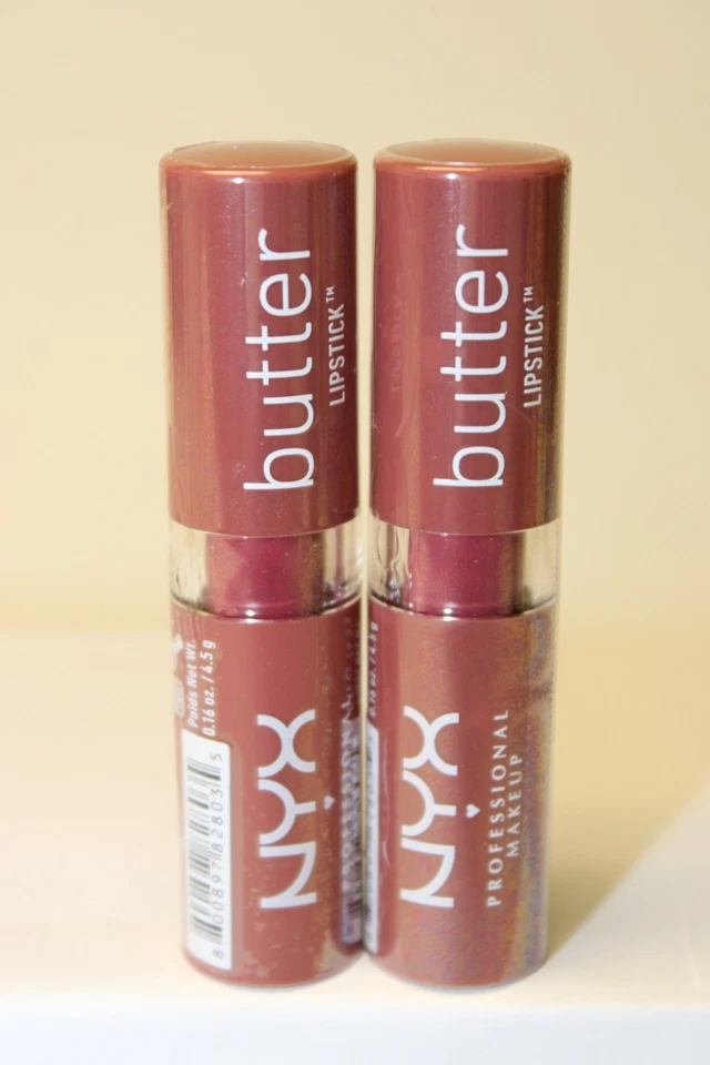 LOT X 2 NYX Professional Makeup Butter Lipstick, BLS17 Root Beer Float, 0.16 oz - Image 2 of 4