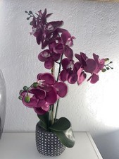 Orchid Artificial Plants in Glass Vase