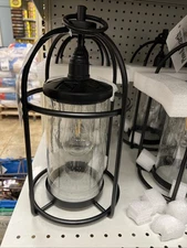 Solar Metal Lantern With Glass