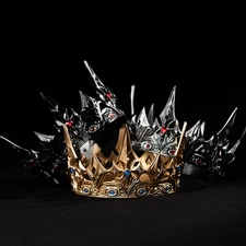 Xavier King of Darknight Crown Headwear Halloween Cosplay Props Headpiece Gifts