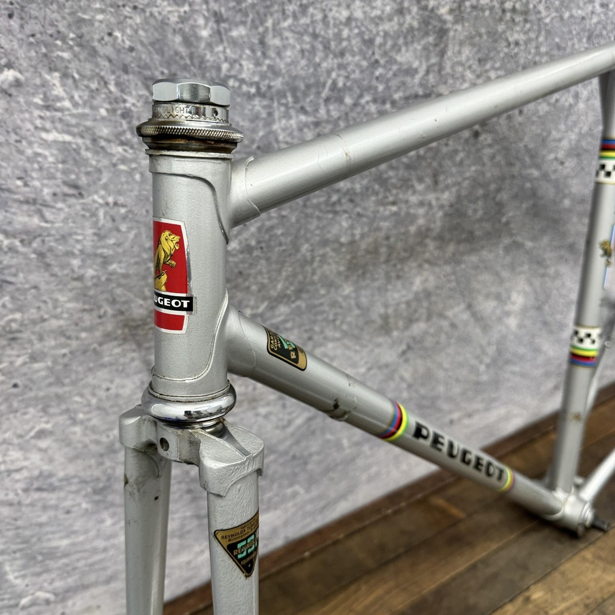Vintage Peugeot Road Bike Frame 54cm Reynolds 531 Silver Simplex 