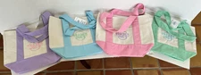 Trader Joe’s Mini Pastel Canvas Tote Bag Set Of 4 Colors Limited (New With Tags)