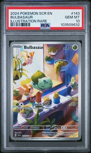 PSA 10 Bulbasaur 143/142 Stellar Crown Illustration Rare  Pokemon Card
