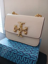 Tory Burch Women's Leather Eleanor Small Beige