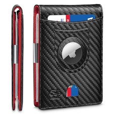 Airtag-Wallet-Mens-Slim-RFID Blocking Wallet Leather with Money Clip Air Tag ...