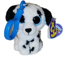 CT* Ty Beanie Boos - FETCH the Dalmatian Dog KEY CLIP 3" MWCT Plush Stuffed Toy