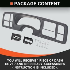Kojem Double DIN Dash Cover Kit Compatible With 1999-2002 Chevy Silverado Avalan