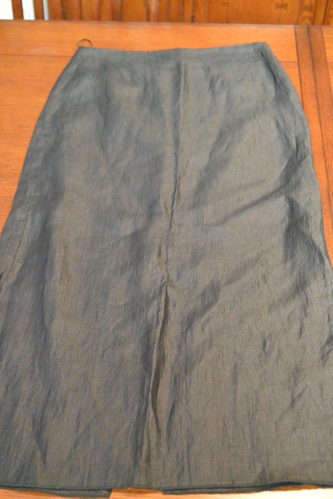 Massimo Dutti long skirt linen blend with back slit Sz SMALL 28" waist