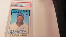 1986 Topps Bo Jackson Signed Baseball Card PSA Certified