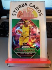 2021 WNBA Prizm Fireworks Erica Wheeler #15 Green Prizm Sparks