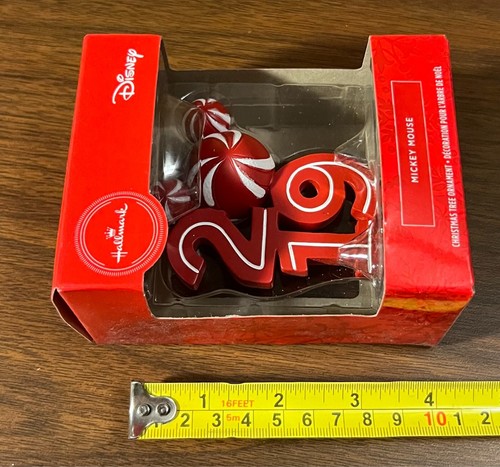Hallmark "2019" Mickey Mouse red/white hanging Christmas ornament - new in box - Picture 4 of 4