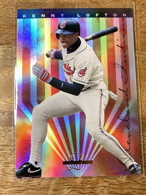 1995 Leaf Limited PRISM FOIL #12 Kenny Lofton Baseball Card '90s Vintage!
