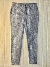 White House Black Market Skinny Ankle Jeans  Womens 4 High-Rise Snake Print
