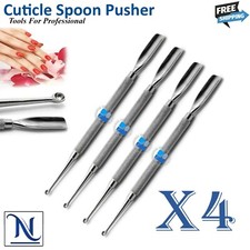 X4 Cuticle Pusher Nail Cleaner Gouges Spoon Gauge Manicure Pedicure Tools New
