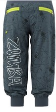 PANTALONI ZUMBA CARGO Way With Words Capri rari grigio antracite NUOVI CON ETICHETTE taglia Med